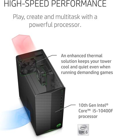 HP Victus 15L Gaming Desktop 2023 Newest, Intel Core i7-12700 up to 4.9GHz(12 cores), NVIDIA GeForce RTX 3060 Graphics, 64GB RAM, 2TB SSD, Wi-Fi 6, Bluetooth, Windows 11 Home in Saudi Arabia