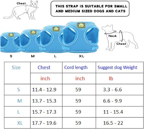 Pet Harness for Dog and Cat Dog Harness Can Night Reflection Polyester Breathable Mesh Comfortable Double D-Ring Safety Adjustable Padded Vest Matching Dog Leash 59 inch (M, Black) in Saudi Arabia