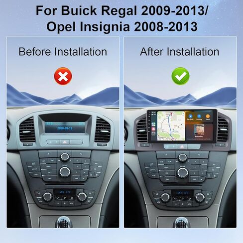 1G + 32G Android Car Stereo Carplay لـ Buick Regal 2009-2013/Opel Insignia 2008-2013، Rimoody شاشة لمس 9 بوصة راديو سيارة مع ملاحة GPS بلوتوث FM HiFi WiFi WiFi كاميرا احتياطية in Saudi Arabia