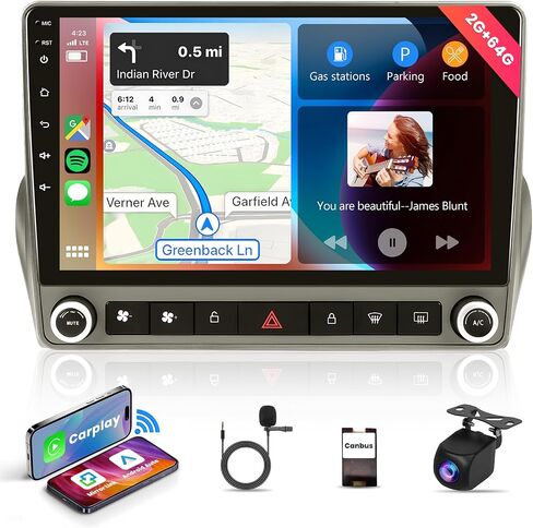 2G+64G Car Stereo Radio for Chevrolet Chevy Camaro 2008-2015 with Apple CarPlay Android Auto 9''Touchscreen Android Radio with Canbus WiFi Bluetooth GPS FM Radio Backup Camera Mic in Saudi Arabia