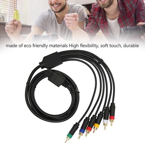 كابل مركب متعدد الوظائف RGB Rgbs مع ثبات قوي ومرونة عالية، 4 رؤوس BNC، مصنوع من مناسب لشاشات Crt، لـ NGC، لـ N64 in Kuwait