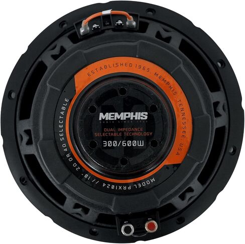 Memphis Audio PRX1024 مضخم صوت 600 وات 10 بوصة PR Sub مع إمكانية الاختيار 2 أو 4 أوم in Saudi Arabia
