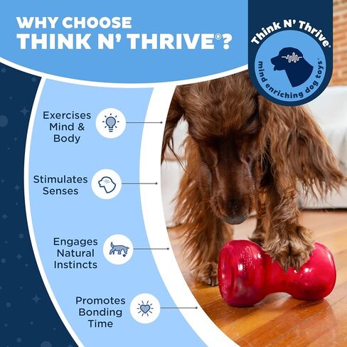 Outward Hound by Planet Dog Holiday Double Snoop Durable Treat-Dispensing Dog Toy, Red in Saudi Arabia