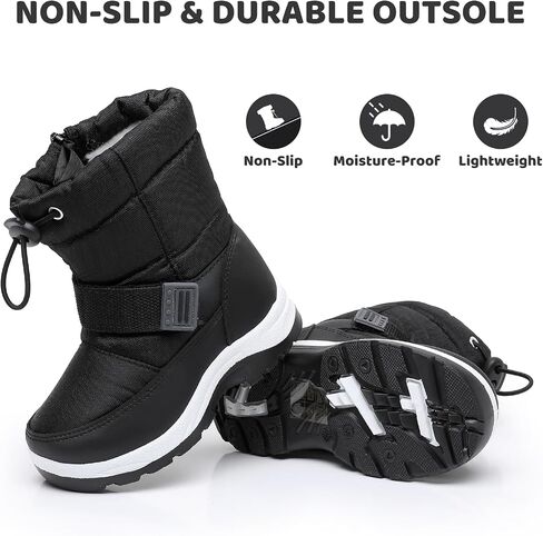 Apakowa Kid's Girls Cold Weather Snow Boots (Toddler/Little Kid) in Kuwait