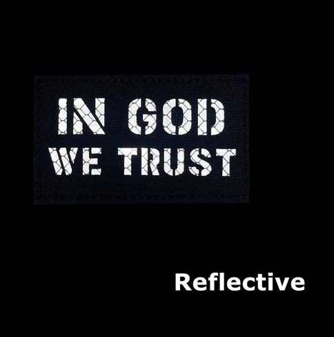 2 Pack Reflective in God We Trust and American Flag Tactical Morale Patch Hook-Fastener Backing (Black-Red-1) in Saudi Arabia