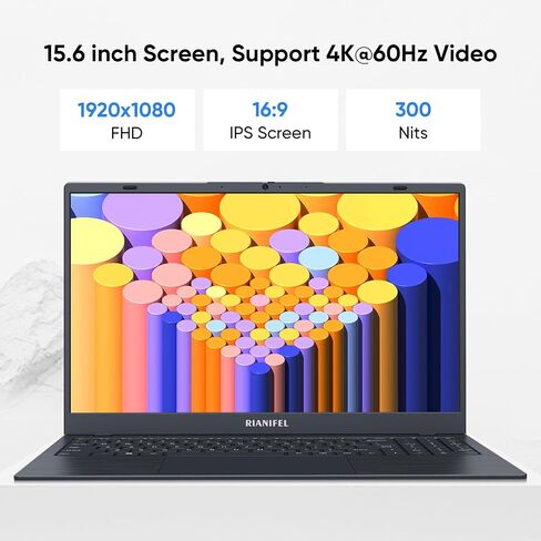 كمبيوتر محمول، شاشة 15.6 بوصة 1920x1080 IPS، ذاكرة وصول عشوائي 8 جيجابايت/256 جيجابايت NVMe SSD، معالج Intel N5095 رباعي النواة، كمبيوتر محمول، يدعم 2.4 جيجا/5 جيجا هرتز واي فاي، BT، شحن Type-c PD 3.0 in Saudi Arabia