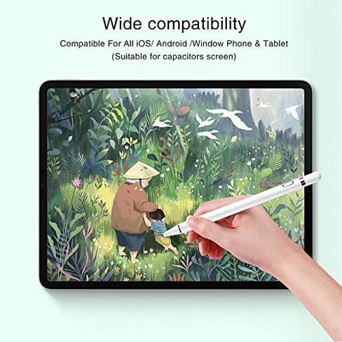 Active Stylus Pencil Compatible for Apple,Stylus Pens for Touch Screens, High Sensitivity,Rechargeable Stylus Pen Compatible with iPhone,iPad,Android Tablet and Other Touch Screen (White) in Saudi Arabia