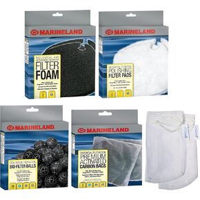 Magniflow 360 Canister Filter Rite-Size T Replacement Filter Media Kit, Including Gokul Brands Mesh Bags(Filter Media Balls, Carbon Bags, Polishing Pads, Filter Foam)