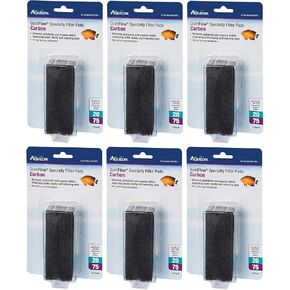 Aqueon 6 Pack of Carbon Specialty Filter Pads for QuietFlow LED PRO Filter 20/756