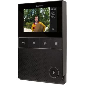 DoorBird IP Video Indoor Wall Station Intercom A1101, 4" Color Display - Surface mounting - WiFi Ethernet and POE Black Edition Special Color Black