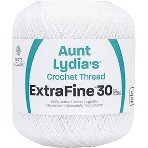 Aunt Lydia Extra Fine White Crochet