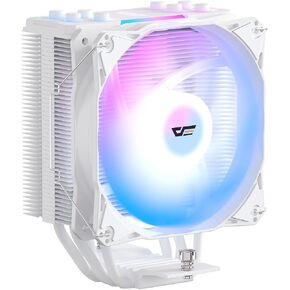 darkFlash Z4Pro Mist CPU Cooler، 120mm Single-Tower، TDP 200W، 4 × Ф6mm Heatpipes، ARGB PWM PC Fans، CPU Air Cooler متوافق مع Intel LGA115x / 12xx / 17xx؛ ايه ام دي AM4/AM5، ارتفاع 155 ملم (أسود) in Kuwait