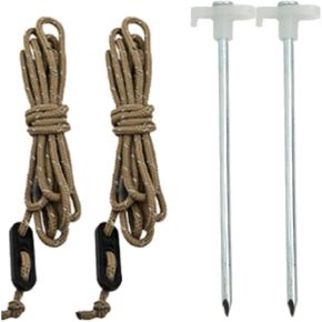 KingCamp Mountain in C2 Tent Accessories: 2 x 4-Meter Windbreak Ropes, 2 Tent pegs