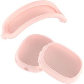 Silicone Case and Headband Cover Set Compatible for AirPods Max, Silicone Headband Protectors/Comfort Cushion/Top Pad Protector Sleeve for AirPods Max (Set-WI)