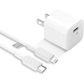 iPhone Fast Charger Block, Areson |Apple MFi Certified| 20W PD Type C Wall Plug Charger Power Adapter with 6ft Lightning Cable Compatible with iPhone 13/12/11/11 Pro Max/Xs Max/XR/X/Airpods/iPad