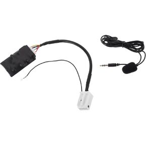 Stereo Radio Harness with Microphone Handsfree for Volkswagen Bluetooth AUX Adapter Music Cable Convenient 19.5cm 1 Set Black