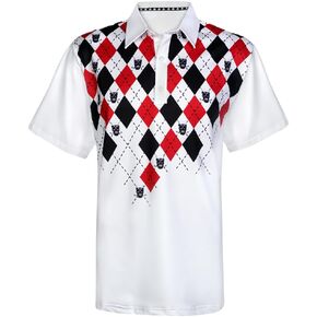 TattooGolf Argyle Cool-Stretch Men's Golf Shirt in Saudi Arabia