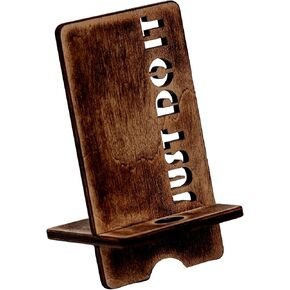 Premium Quality Wooden Phone Stand with Gift Wood Box - Decorative Desktop Docking Station and Charging Organizer for iPhone, Ipad - Home Office Decor Memory Keepsake Craft Vacation