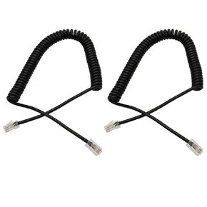 2Pcs Replacement RJ45 8 Pin Microphone Cable Cord Compatible with Icom HM-98 HM-151 HM-207 HM-207s HM-133 HM-133s HM-133V IC-2730 IC-2300H IC-V8000 ID-880H ID-800H IC-2820H IC-2720H IC-208H