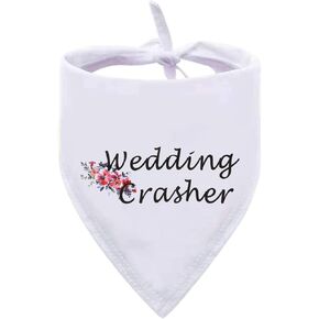 G2TUP Funny Bridal Party Dog Bandana Wedding Crasher Pet Scarf Wedding Bibs Scarf Accessories (Wedding Crasher)
