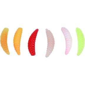 Alomejor Fishing Lure Bait Mini Size Worm Larva Grub Shape Fishing Lures Artificial Baits Maggots Worms Fish Tackle Toy