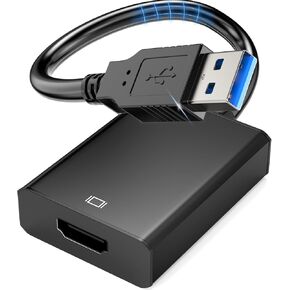 L LIMINK USB A to HDMI Adapter, Fit for LIMINK S19/S20/LK14/LK15/LK16/ET14/ET14 PRO/SP12 Triple Monitor, USB 3.0/2.0 to HDMI Hub Compatible with Windows XP/7/8/10/11, Support 1920x1080P, Black