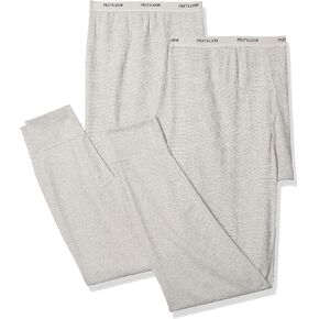 Fruit of the Loom Men's Classic Midweight Waffle Thermal Underwear Bottoms (1 & 2 Packs)