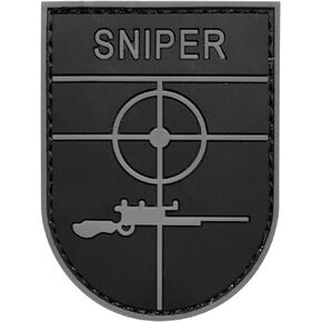 Morton Home Glow in The Dark 3D PVC Sniper Scope Crosshair SWAT Black Ops Tactical Morale Badge Rubber Patch (Grey)