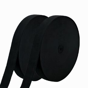 Magnoloran 2 Pack 20 Yard 1.5 Inch Wide Sewing Elastic Band Knit Elastic Spool Braided Elastic Heavy Stretch High Elasticity for Sewing Pants Waistband, Wigs, Skirts, Craft DIY Projects (Black&White)
