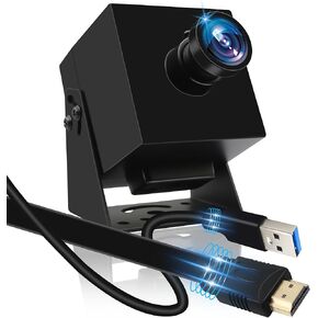 MMlove 4K HDMI Camera High Speed 60FPS USB Camera 8MP Streaming Webcam with 120° Wide Angle Lens H.264 2X Digital Zoom Simultaneous Output Close up Lightburn Camera for PC Laptop