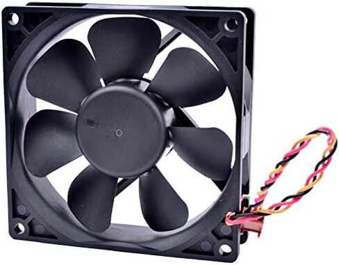 New Desktop Computer Rear Cooling Fan for Dell Studio XPS 8100, P/N: Delta DSB0912M X755M-A01 EE92251S3-D020-C99, 12V 0.19A 90x90x25mm 3-Pin Connector in Saudi Arabia