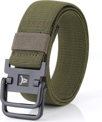 Elastic Belts for Men Women, Tactical Nylon Canvas Military Sports Belts with Double D-Ring Buckle 1.5 Inch in Saudi Arabia