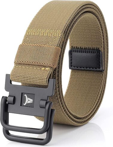 Elastic Belts for Men Women, Tactical Nylon Canvas Military Sports Belts with Double D-Ring Buckle 1.5 Inch in Saudi Arabia