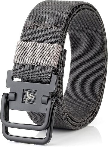 Elastic Belts for Men Women, Tactical Nylon Canvas Military Sports Belts with Double D-Ring Buckle 1.5 Inch in Saudi Arabia