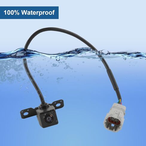 كاميرا احتياطية للرؤية الخلفية متوافقة مع Hyundai Santa Fe Sport 2013 2014 2015 2016 2.0 2.4L عكس كاميرا المساعدة في ركن السيارة يستبدل الجزء # 95760-2W000، 95760-2W000-FFF، 95760-2W300 in Kuwait