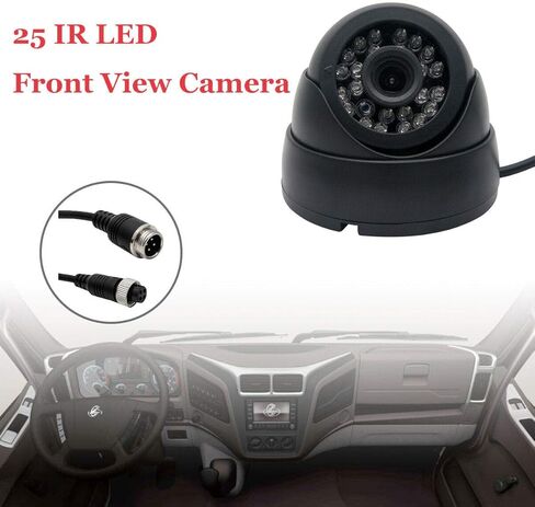 كاميرا رؤية أمامية من Universal MASO لسيارة حافلة شاحنة مقطورات قافلة تخييم ثقيل عكسي أسود 4 دبوس 9 فولت-36 فولت in Kuwait