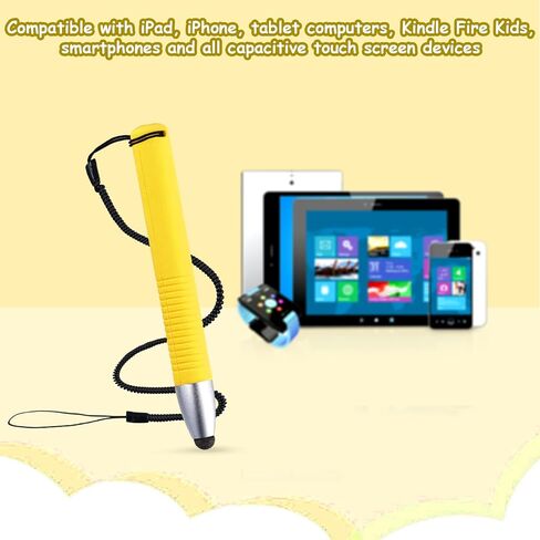 Kid Stylus Pen for Touch Screens, Sensitive Capacitive Stylus Pen with Spring Cord, Children's Crayon Tablet Stylus Pen for Touch Screen Devices Smartphones Tablets (Green) in Saudi Arabia