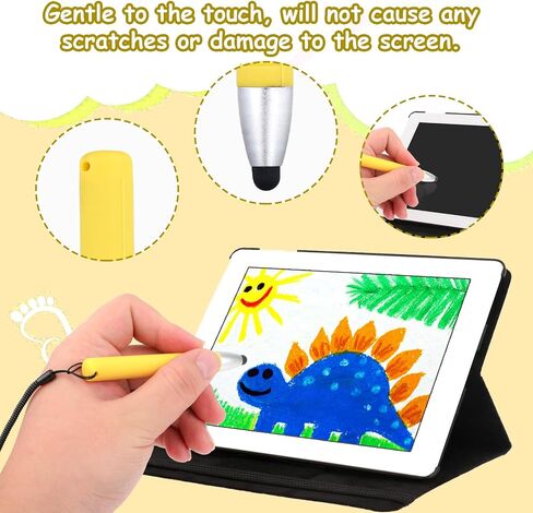 Kid Stylus Pen for Touch Screens, Sensitive Capacitive Stylus Pen with Spring Cord, Children's Crayon Tablet Stylus Pen for Touch Screen Devices Smartphones Tablets (Green) in Saudi Arabia