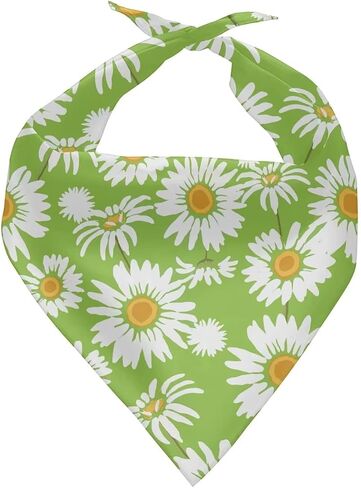 Jeiento Daisy Flower Bandana for Small Medium Large Dogs, Cat Dog Kerchief Dog Triangle Bibs Scarf for Girl,Puppy Kerchief Accessories in Kuwait