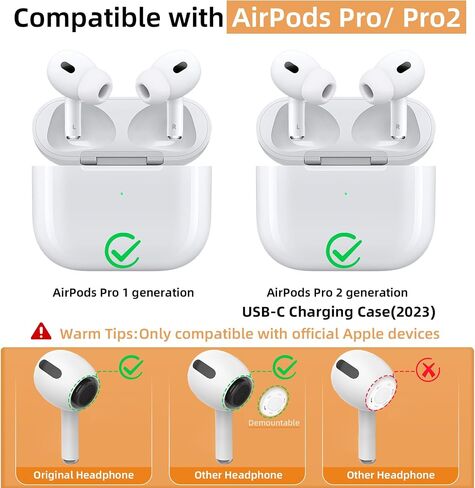 4 Pairs Replacement Ear Tips for Airpods Pro - YOUDU Non-Slip Silicone Ear Buds for Airpods Pro 2nd Generation with Noise Reduction Hole & Built-in dust Guard Screen (XS/S/M/L) White in Kuwait