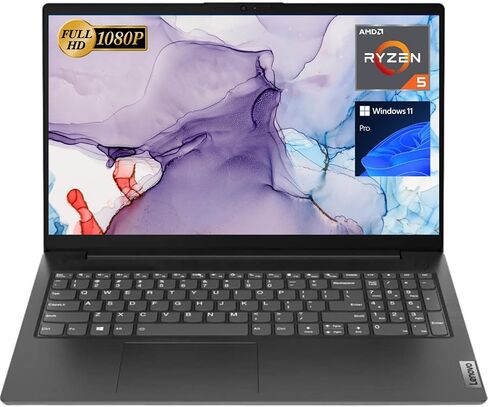 لاب توب لينوفو V15، شاشة 15.6 بوصة فل اتش دي، معالج ايه ام دي رايزن 5 5500U سداسي النواة (تغلب على انتل i7-1065G7)، ذاكرة الوصول العشوائي 16 جيجا، 512 جيجا اس اس دي، HDMI، RJ45، لوحة مفاتيح رقمية، واي فاي، ويندوز 11 برو، أسود (متجدد) in Saudi Arabia
