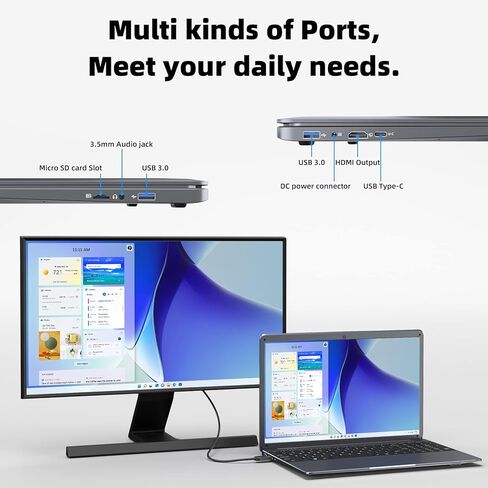 SGIN 15.6 Inch Laptop, 12GB DDR4 512GB SSD Laptop Computers, FHD 1920X1080 Screen, High Performance Quad-Core Celeron N5095 Processors, Bluetooth 4.2, Webcam, 2.4G/5G WiFi(Gray) in Kuwait