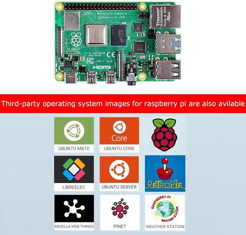 حافظة Raspberry Pi 4 مع مروحة، ومصدر طاقة USB-C 5V 4.0A، وكابل Micro HDMI بطول 1.5 متر، ومحول HDMI إلى Micro HDMI، و4 أحواض حرارة من الألومنيوم، وقارئ بطاقة USB لـ Raspberry Pi 4 in Kuwait