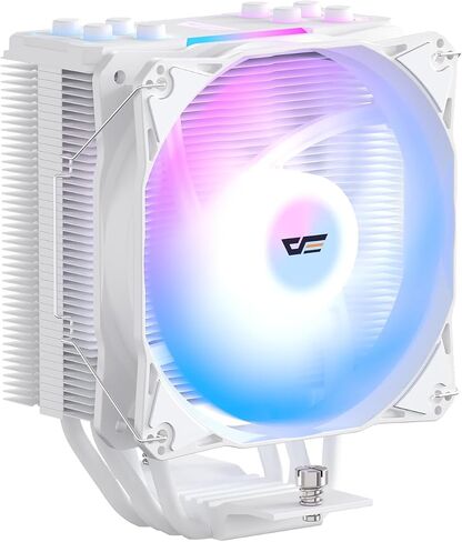 darkFlash Z4Pro Mist CPU Cooler، 120mm Single-Tower، TDP 200W، 4 × Ф6mm Heatpipes، ARGB PWM PC Fans، CPU Air Cooler متوافق مع Intel LGA115x / 12xx / 17xx؛ ايه ام دي AM4/AM5، ارتفاع 155 ملم (أسود) in Kuwait