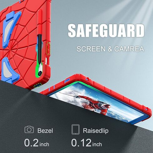 SIBEITU Case for Samsung Galaxy Tab S9 11 Inch/Galaxy Tab S9 FE 10.9 Inch 2023 for Kids with Screen Protector Stand, Kids Friendly Shockproof Case with Shoulder Strap for Samsung Tab S9/S9 FE, Blue in Kuwait