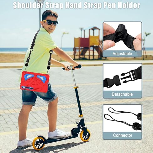 SIBEITU Case for Samsung Galaxy Tab S9 11 Inch/Galaxy Tab S9 FE 10.9 Inch 2023 for Kids with Screen Protector Stand, Kids Friendly Shockproof Case with Shoulder Strap for Samsung Tab S9/S9 FE, Blue in Kuwait