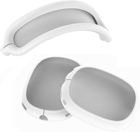 Silicone Case and Headband Cover Set Compatible for AirPods Max, Silicone Headband Protectors/Comfort Cushion/Top Pad Protector Sleeve for AirPods Max (Set-WI) in Saudi Arabia