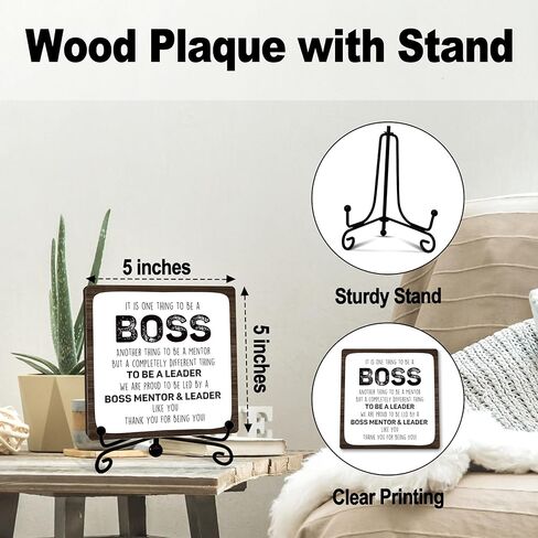 هدايا منسق الفوضى، ديكور مكتب مضحك لزملاء العمل، 5x5 بوصة علامة خشبية منسق الفوضى، هدايا التقدير، علامة لوحة خشبية مع حامل-A08 in Kuwait