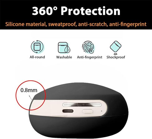 غطاء حافظة من السيليكون من Adhiper لسماعات Sonos Ace، غطاء وسائد الأذن للعرق/غطاء حافظة/ملحقات غطاء سماعة الرأس، مقاوم للعرق وقابل للغسل بسهولة (أسود) in Saudi Arabia
