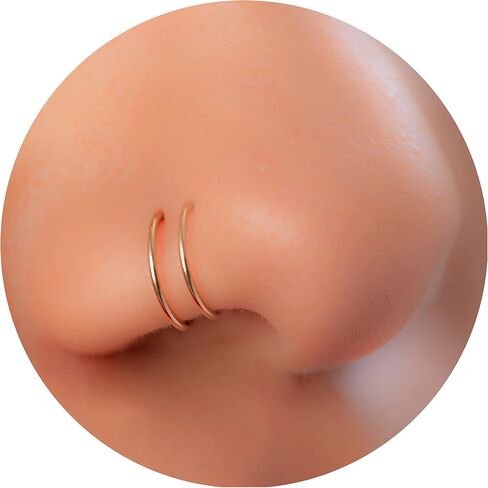 Rose Gold Nose Rings Plain & Opals in Saudi Arabia